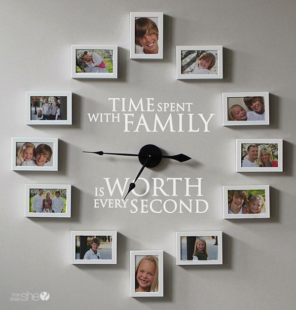 Family Clock with Pictures