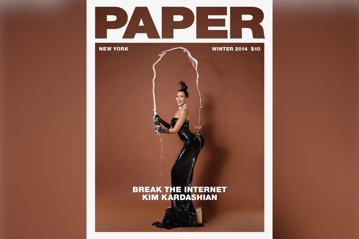 Kim Kardashian broke the internet pose