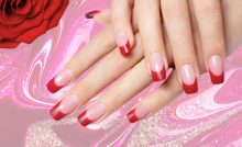 Red French Tip Nails